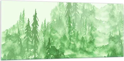 Produktbild von Bilder auf glas - Wald Baum Natur - 120x50cm - Glasbilder - Wandbilder - Kunstdruck - zum Aufhängen bereit - Wanddekoration aus Glas - Glas Bilder - Wandbild auf Glas - Einteilig - GAB120x50-4046