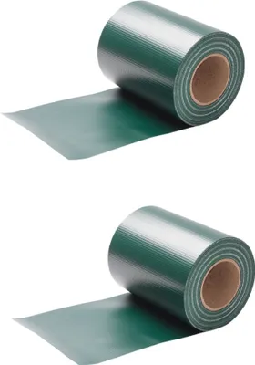 Produktbild von Faziango 2 Rollen PVC Sichtschutzstreifen 70m x 19cm Sichtschutzfolie mit 60 x Befestigungsclips für Gartenzaun, Balkon  Grün