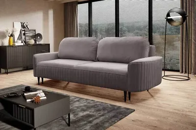 Produktbild von Sofa 2-Sitzer Couch Vena Schlaffunktion Bettkasten grau