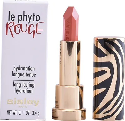 A lipstick and its packaging are displayed against a white background.