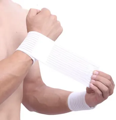 Obrázok produktu pre Ortéza na zápästie - Ortéza na zápästie - Podpôrna ortéza na zápästie - Biela - 2 kusy - Športová bandáž - Ochrana zápästia - Bandáž - Zapínanie na suchý zips - CHPN