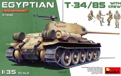 Produktbild von MiniArt 1:35 Ägyp. T-34/85 m. Besatzung (4) Plastik Modellbau