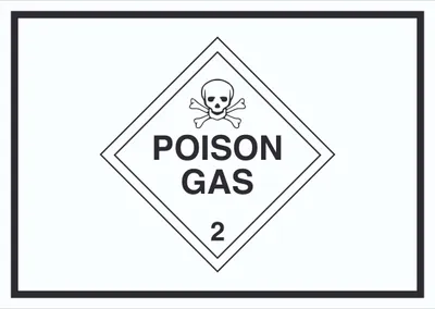 Produktbild von Schild Giftige Gase Symbol Poison Gas Totenkopf A3 (297x420mm)