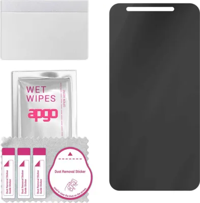 Produktbild von apgo Hybrid Privacy Schutzglas, Matt, kompatibel mit Tecno Pop 6 Go, Anti-Spy, toller Ersatz für Hartglas, kratzfester Displayschutzglas, Displayschutz, Full Glue