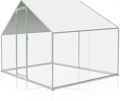 Produktbild von Yakimz Freilaufgehege 3x2x2m - Metall Hühnerstall 6 m² mit Tür & Riegel