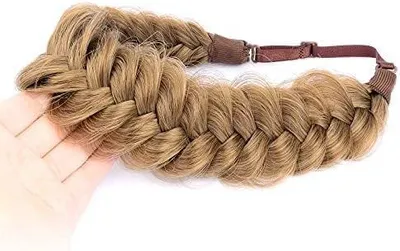 Immagine prodotto di Cerchietto per capelli sintetico effetto treccia voluminosa e disordinata