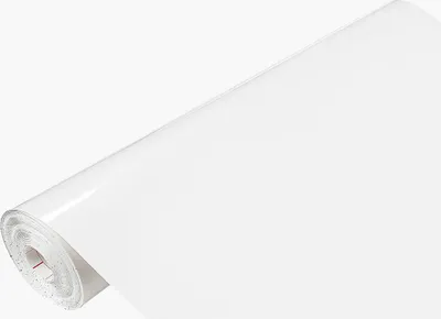 A roll of white material, possibly vinyl or paper, on a white background.