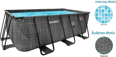 Produktbild von Marimex Florida Pool Premium 400x215x122 cm ohne Zubehör - RATAN-Motiv
