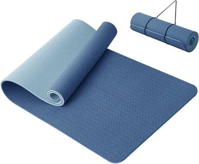 Productafbeelding van Famanu Yogamat 10 mm - Antislip yogamat - 1 stuk - TPE - 183x61 cm