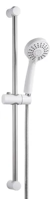 Productafbeelding van Doucheset, roestvrij staal, 70 cm, rond, 3 straalstanden, verstelbare hoogte, wit