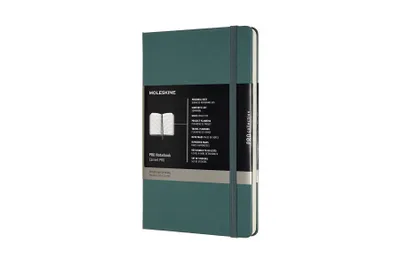 Produktbild von Professionelles Notizbuch Large A5 Hardcover 120 Blatt waldgrün.