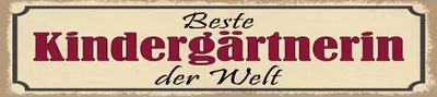 Produktbild von vianmo Holzschild 10x46 cm beste Kindergärtnerin der Welt
