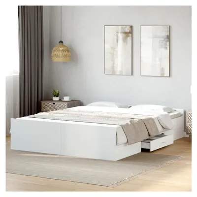 Produktbild von Bettgestell mit Schubladen in Weiß 150x200 cm