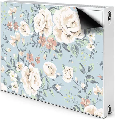 Produktbild von Magnet Radiator Magnet Mat Heizkörper Heizung Verkleidung Abdeckung 100x60 cm  - Blumen, Stil, Jahrgang