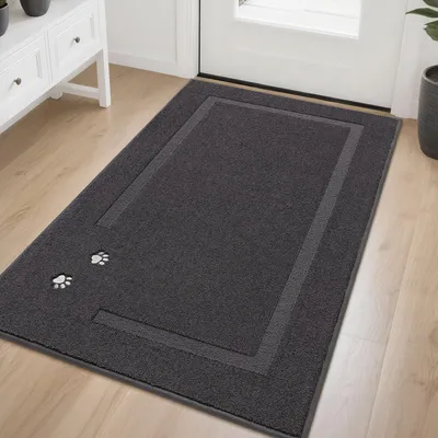 Productafbeelding van Deurmat 90x150 cm, vuilvangtapijt, antislip, donkergrijs, voor entree
