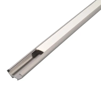Produktbild von MasterLED LED Eckprofil PVC 22x12mm Corner Grau 1m – Eckleiste V-Form dla LED Streifen mit milchiger Abdeckung – Winkelprofil Schiene