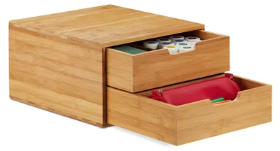 Produktbild von Bamboo Schreibtischorganizer mit 2 Schubladen