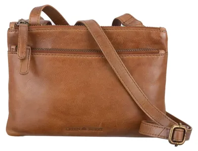 Produktbild von GREENBURRY Leder Umhängetasche Colombiana RV Shoulderbag 3 Zip Nougat braun