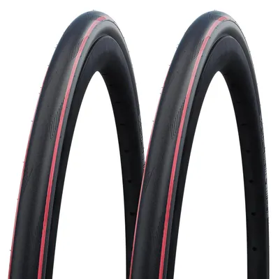Produktbild von Schwalbe One Tube Type, 25", Stadt / Trekking, Tubeless-Reifen, Klappbarer Wulst, Allround, Schwarz, Rot