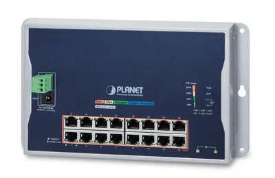 Produktbild von Planet WGS-4215-16P2S - Managed - L2 - Gigabit Ethernet (10/100/1000) - Vollduplex - Power over Ethernet (PoE) - Wandmontage