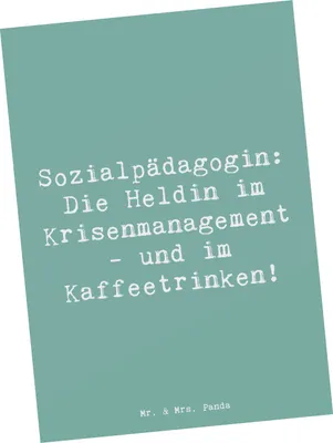 Produktbild von Mr. & Mrs. Panda Grußkarte Spruch Sozialpädagogin - Meeresbrise - Geschenk, Pädagogin, Ansichtskarten, Fotokarte, Berufsalltag, Postkarte, soziale Arbeit, Wertschätzung