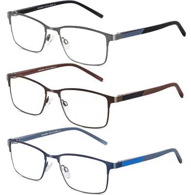 Produktbild von 3er Pack Lesebrillen für Männer - Blaufilter und UV-Schutz