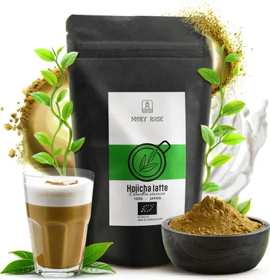 Produktbild von Mary Rose - Hojicha Latte BIO 100g - Gerösteter Grüner Tee Pulver, Kokosblütenzucker - Cremiger Geschmack - Japanische Spezialität - Für Latte