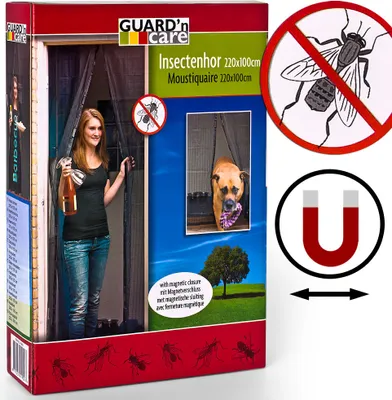 Obrázok produktu pre Guard'n Care Guard #039;n Care záves proti hmyzu s magnetmi 220x100 cm čierny
