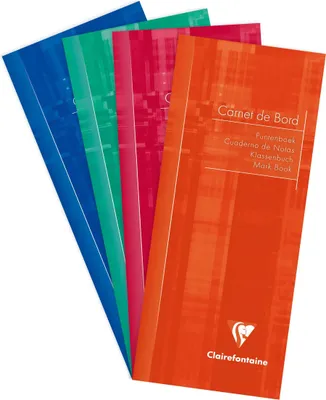 Produktbild von Clairefontaine 10x Klassenheft Notenübersicht 8,5x20cm 16 Blatt Sortiert 3529C