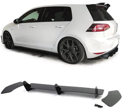 Für VW Golf 7 VII 2012-2017 mit GTI Stoßstange Cup Heckdiffusor Schwarz Glanz in der Farbe Schwarz von Carparts-Online GmbH