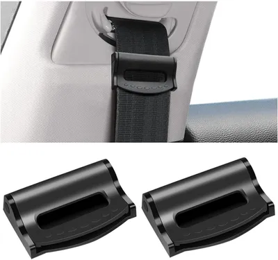 Productafbeelding van Autogordel Clips - Gordel Versteller - Comfortabel Rijden - Universele Pasvorm - 2 Stuks - Zwart