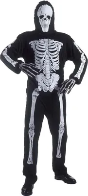Produktbild von Halloween Skelett Kinderkostüm mit Maske | Schwarz Weiß Größe: 128