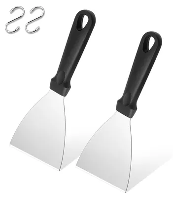 Image de Elzusha - Set de deux spatules de grill en acier inoxydable pour barbecue