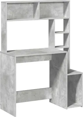 Obrázok produktu pre vidaXL Písací stôl s policou betón sivý 100x45x140 cm materiál na báze dreva