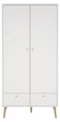 Zdjęcie produktu dla Bodo szafa 200x99x58cm, 2 drzwi, 2 szuflady biały.