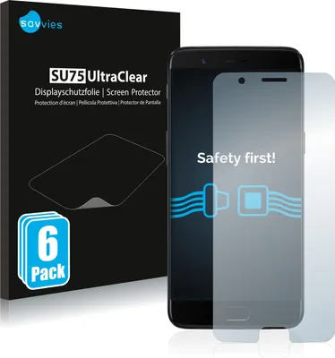 Produktbild von 6x Für OnePlus 5 Schutzfolie Savvies Displayschutz Display Schutz Folie Klar Transparent