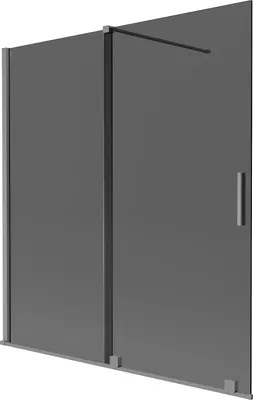 Produktbild von Mexen Velar Duschwand, 2-teilig, zum Schieben, 150 x 150 cm, graphit, Gun Metal - 896-150-000-41-95