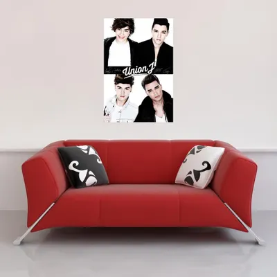 Obrázek produktu pro Union J - Černobílý plakát hudební skupiny Boygroup Print