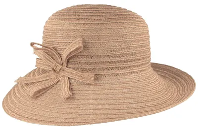Mayser knautschbare Hanf Aufschlag-Glocke Mandy mit Borte in beige