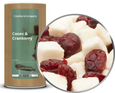 Produktbild von CrackersCompany Kokos-Cranberry-Mischung (Cocos & Cranberry), Membrandose 650 g
