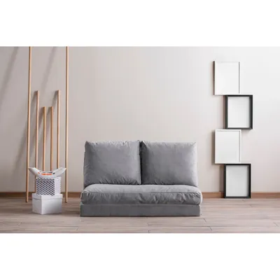 Obrázek produktu pro Hanah Home, Taida- FTN1270, šedá, rozkládací pohovka, rám: 100% kov