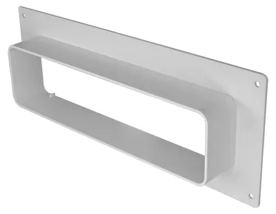 Produktbild von Europlast KFF25 Flachkanal-Wandflansch aus Kunststoff, 220x55mm