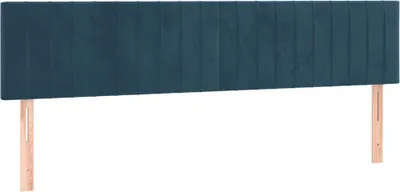 Produktbild von vidaXL Kopfteile Dunkelblau 160x5x78/88 cm Samt