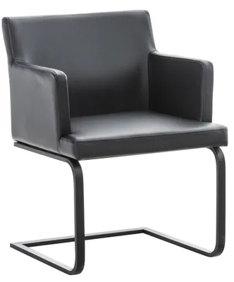 Produktbild von CLP Stuhl Aberford Kunstleder Freischwinger mit Edelstahlgestell schwarz Gestell Farbe schwarz