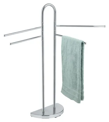Immagine prodotto di WENKO Portasciugamani Raumwunder, appendiabiti a barra cromata da bagno, modello da appoggio