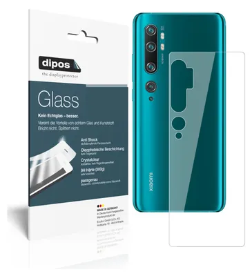 Obrázek produktu pro 2x ochranná fólie pro Xiaomi Mi Note 10 Lite zadní kryt - Anti-Shock 9H fólie dipos Glass plastové sklo