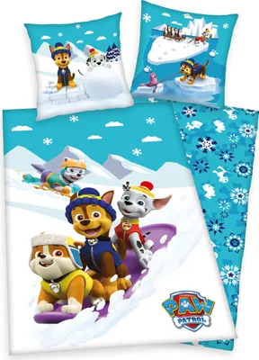 Produktbild von "Paw Patrol" Bettwäsche, 100% Baumwolle ( Flanell ), 80x80 cm + 135x200 cm