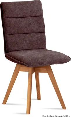Produktbild von Esszimmerstuhl drehbar (6er-Set) Dorle 47x92x60 Eiche geölt/Braun