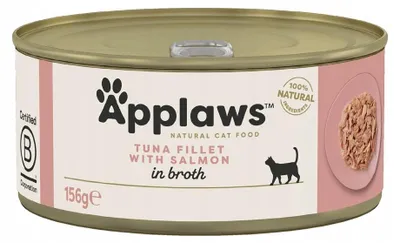 Produktbild von APPLAWS Tuna fillet with salmon in broth - nassfutter für Katzen - 156g