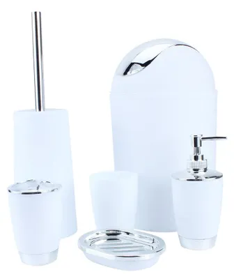 Produktbild von 6-teiliges Badset - Seifenspender, Becher, Toilettenbürste, Handdesinfektionsflasche - Dioche16ctnzydh2